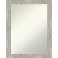 22" x 28" Non-Beveled Dove Gray Wash Narrow Wall Mirror - Amanti Art: Modern Rectangle, Polystyrene Frame, Wall Mounted