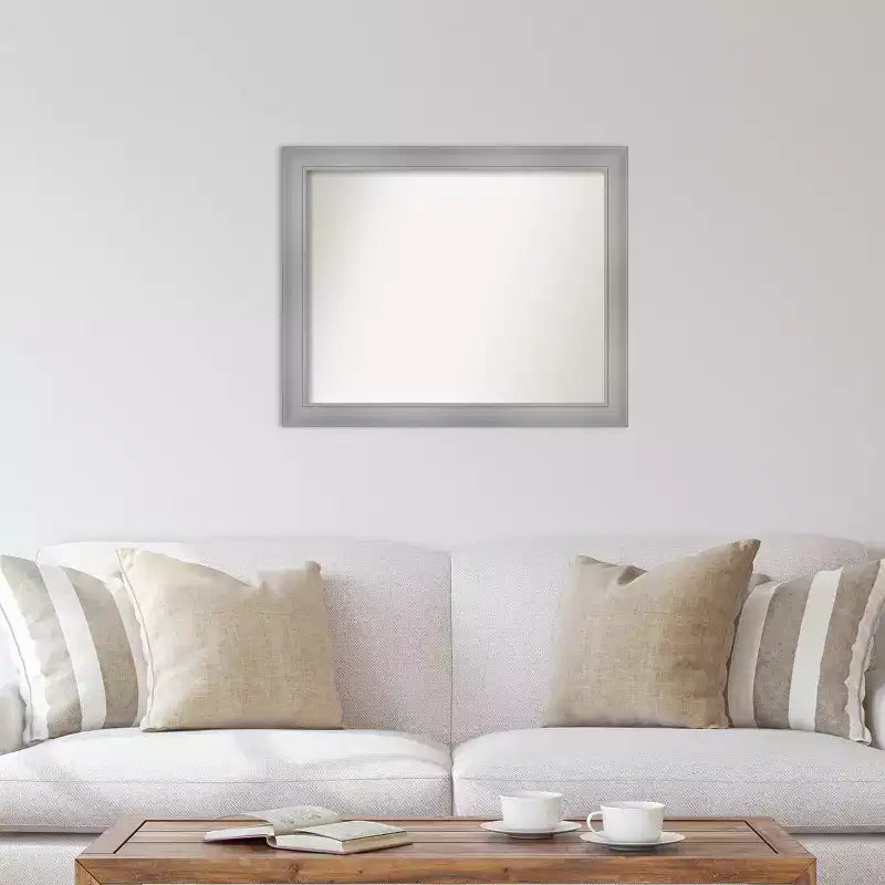 Polished Nickel Rectangle Wall Mirror, Single
