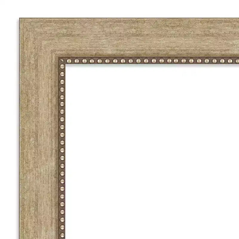 Champagne & Bronze Rectangle Wall Mirror, Framed, Single