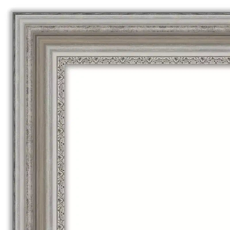 Silver Rectangle Non-Beveled Wall Mirror – Single, Polystyrene Frame