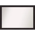 40" x 28" Non-Beveled Furniture Espresso Narrow Wall Mirror - Amanti Art