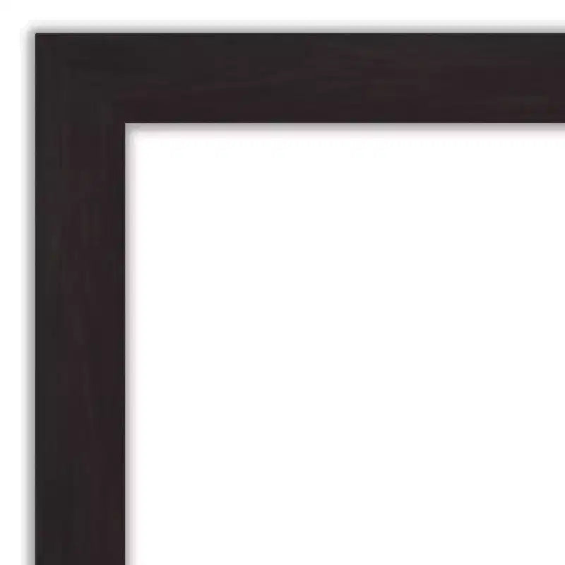 Espresso Brown Rectangular Framed Wall Mirror, Single, 40" x 28"
