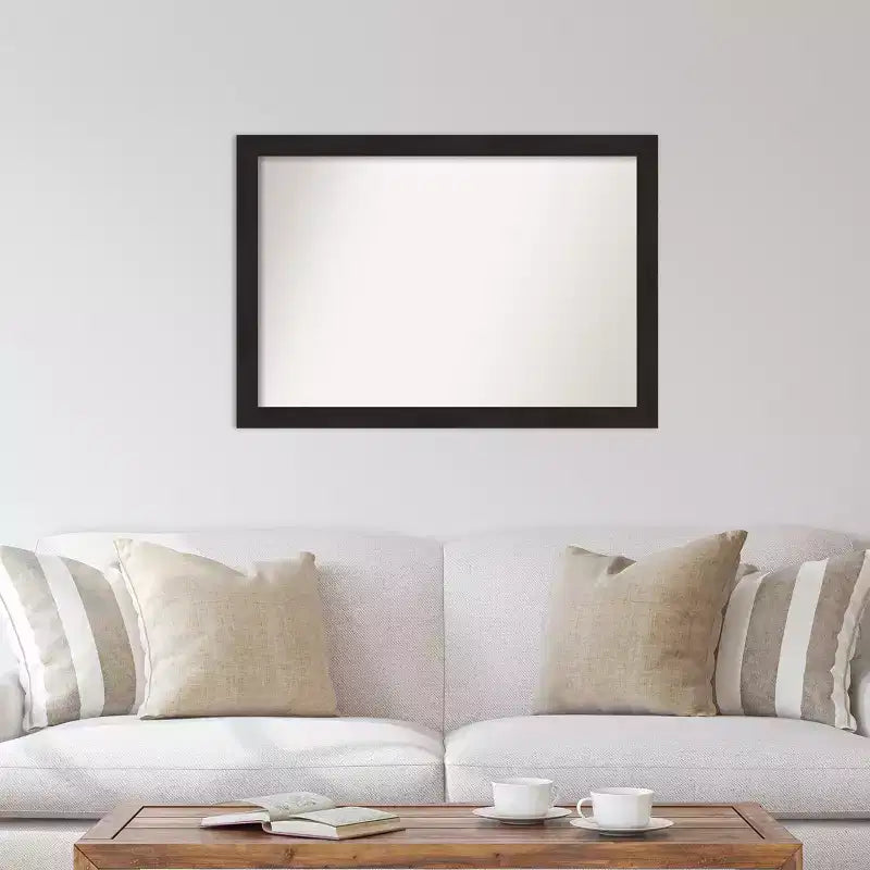 Espresso Brown Rectangular Framed Wall Mirror, Single, 40" x 28"