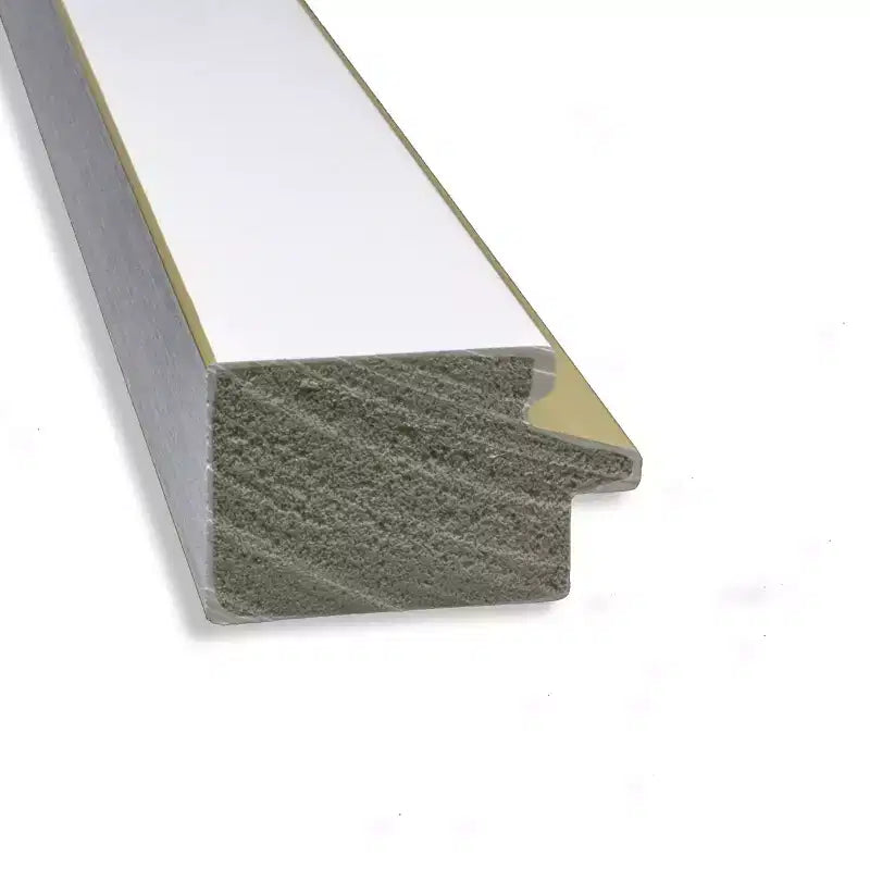 29" x 29" Square Wall Mirror – White & Gold Narrow Frame, Single