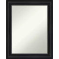23" x 29" Non-Beveled Astor Black Wall Mirror - Amanti Art: Modern Rectangular, Decorative, Frame Included