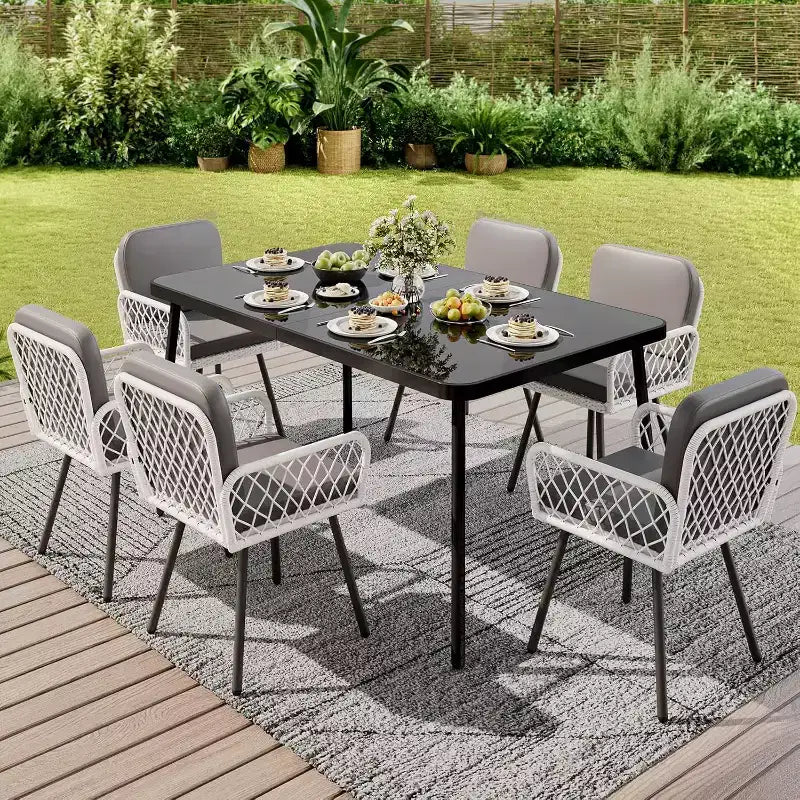 Black Square Wood Dining Table, Seats up to 6