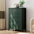 5 Drawer Dresser for Bedroom, Tall Dresser with Deep Drawers & Metal Knobs, Modern Wooden Chests of Drawers