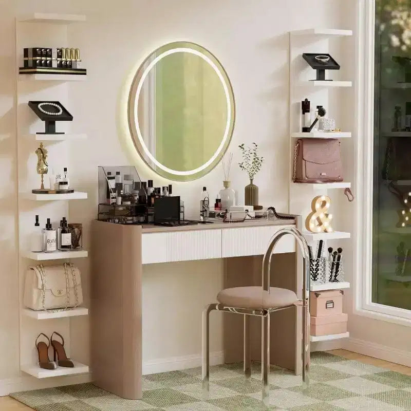White 7-Tier Floating Wall Shelf, Single