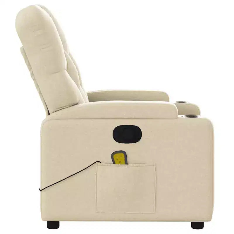 Massage Recliner Chair, Black/Cream/Dark Gray/Dark Green/Light Gray, Manual Recline, 1-Seater