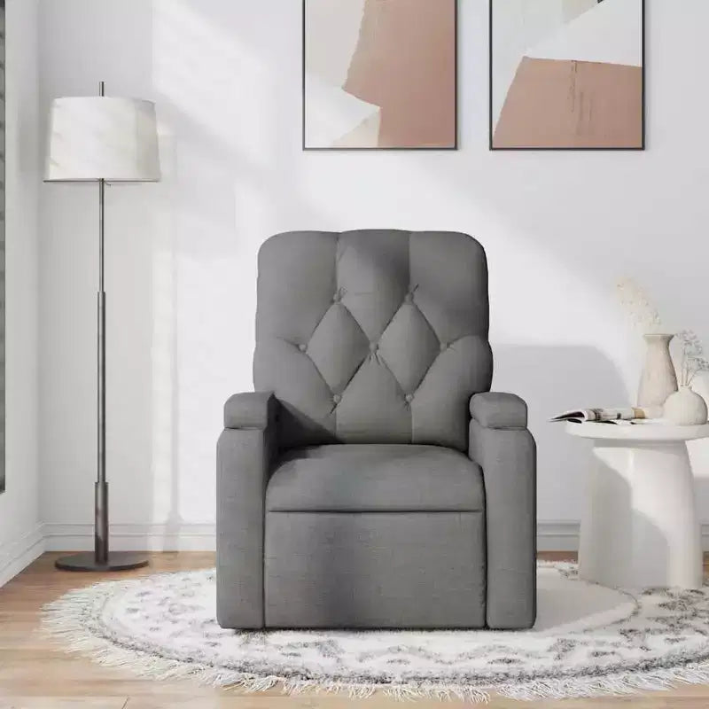 Massage Recliner Chair, Black/Cream/Dark Gray/Dark Green/Light Gray, Manual Recline, 1-Seater