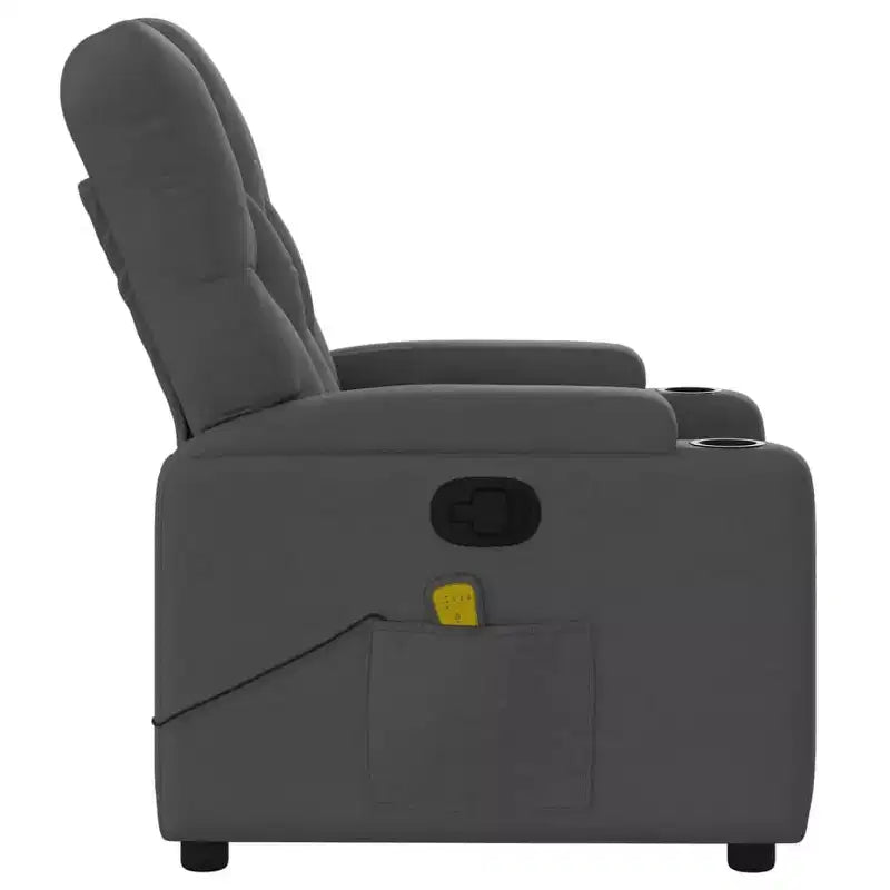 Massage Recliner Chair, Black/Cream/Dark Gray/Dark Green/Light Gray, Manual Recline, 1-Seater