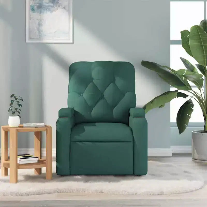 Massage Recliner Chair, Black/Cream/Dark Gray/Dark Green/Light Gray, Manual Recline, 1-Seater