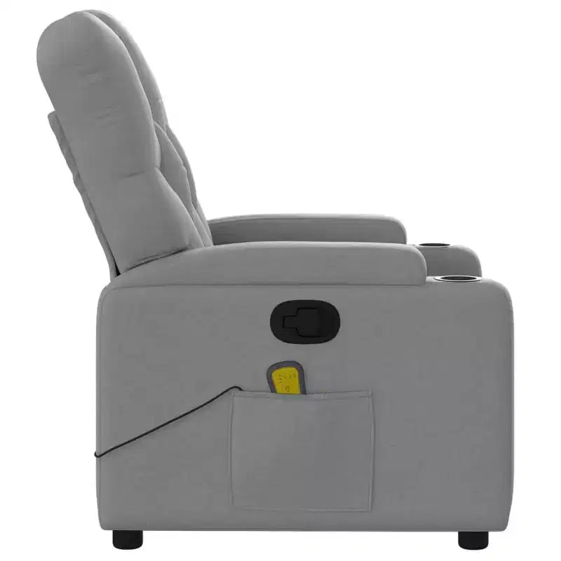 Massage Recliner Chair, Black/Cream/Dark Gray/Dark Green/Light Gray, Manual Recline, 1-Seater
