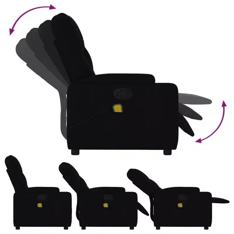 Massage Recliner Chair, Black/Cream/Dark Gray/Dark Green/Light Gray, Manual Recline, 1-Seater