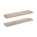 Kate and Laurel Burena Wood Floating Shelves, Natural, 2 Piece 24 Inch