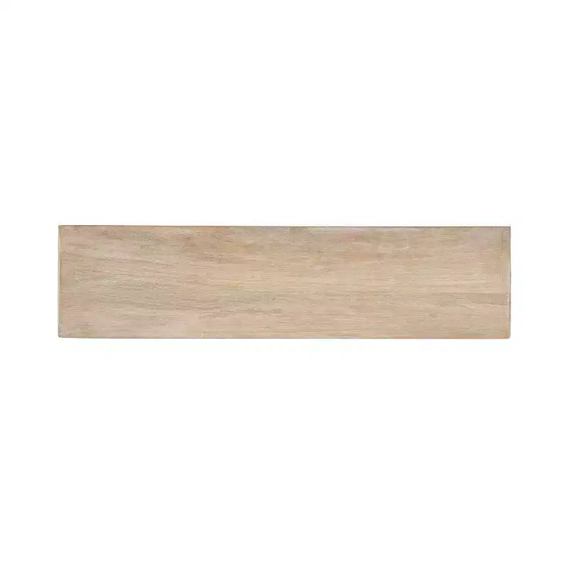 Natural Wood Floating Wall Shelf, 24", Set of 2