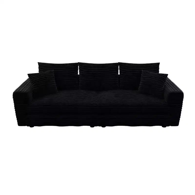 Beige/Black/Brown/Gray/Green Modular Sectional Sofa, 2-Seat Deep Seat Couch with Pillow Back