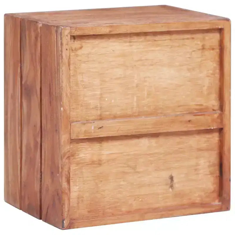 Brown 3-Drawer Solid Mahogany Nightstand, Single