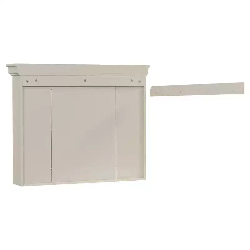 White Wall-Mounted Medicine Cabinet with Mirror Door, 8 Shelves, 1-Person
