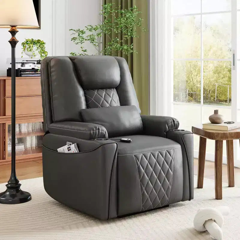 Faux Leather Power Lift Recliner Chair, 3-Position, 1-Seat