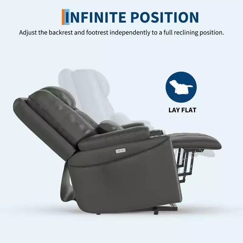 Faux Leather Power Lift Recliner Chair, 3-Position, 1-Seat