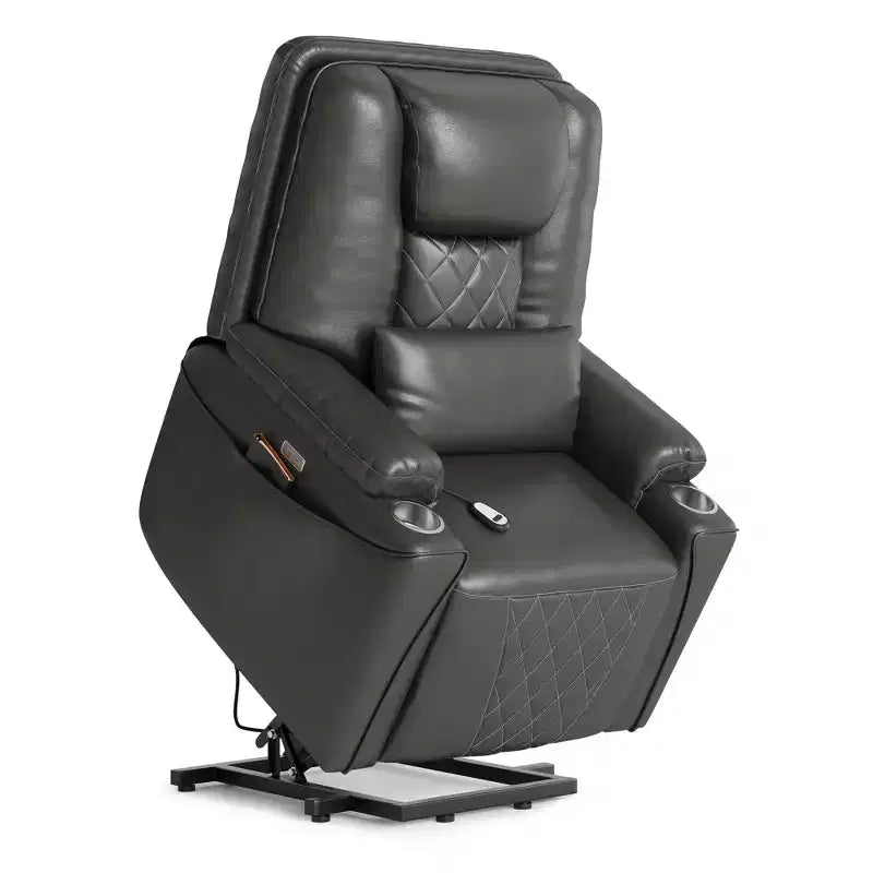 Faux Leather Power Lift Recliner Chair, 3-Position, 1-Seat