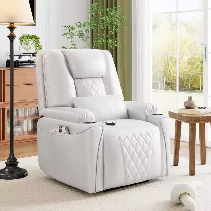 Faux Leather Power Lift Recliner Chair, 3-Position, 1-Seat