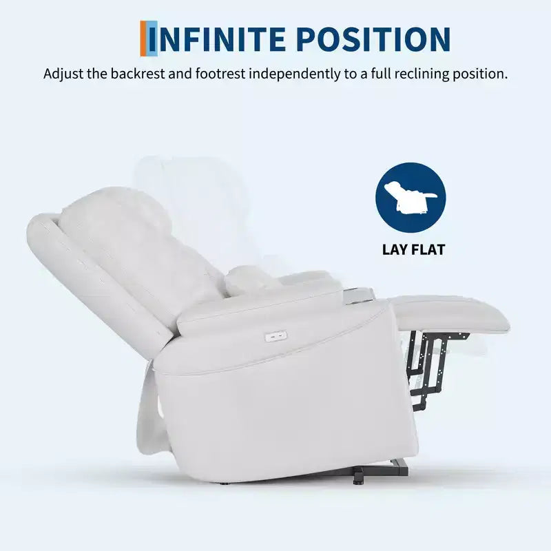 Faux Leather Power Lift Recliner Chair, 3-Position, 1-Seat