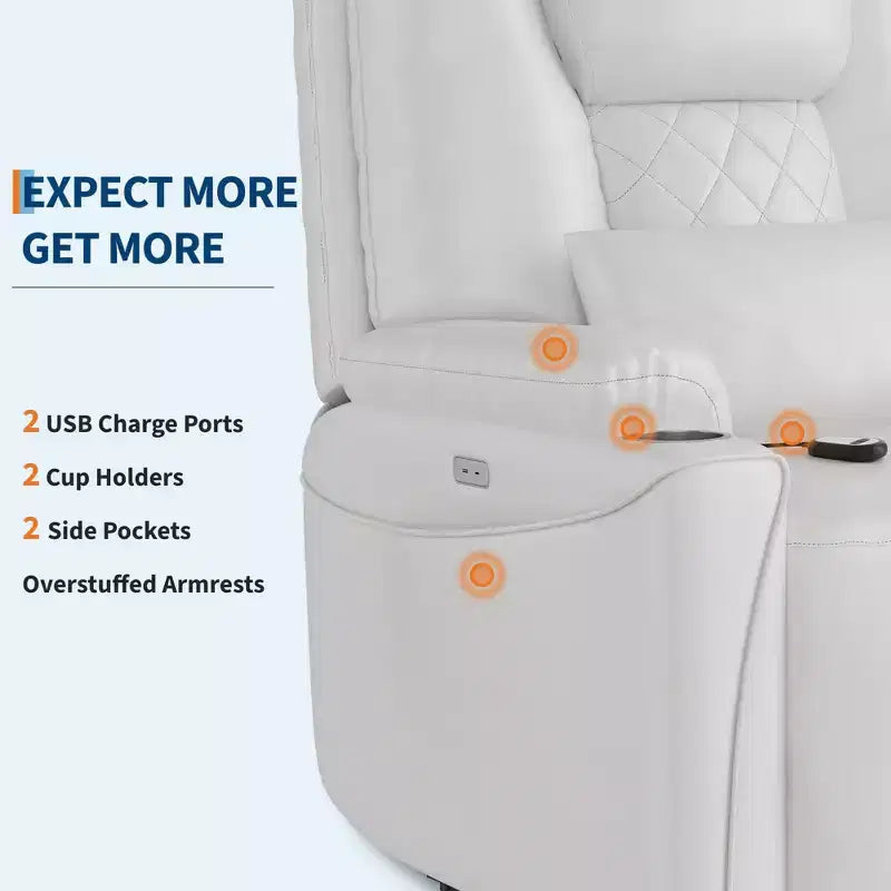 Faux Leather Power Lift Recliner Chair, 3-Position, 1-Seat