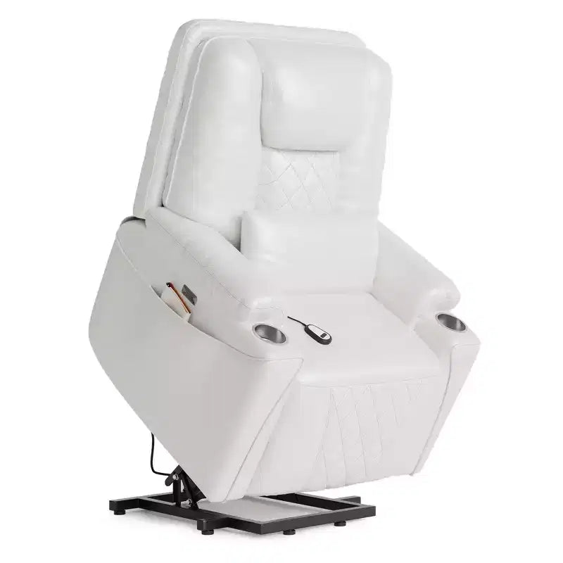 Faux Leather Power Lift Recliner Chair, 3-Position, 1-Seat