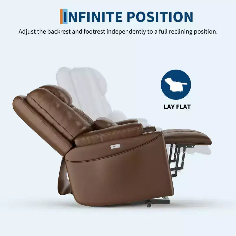 Faux Leather Power Lift Recliner Chair, 3-Position, 1-Seat