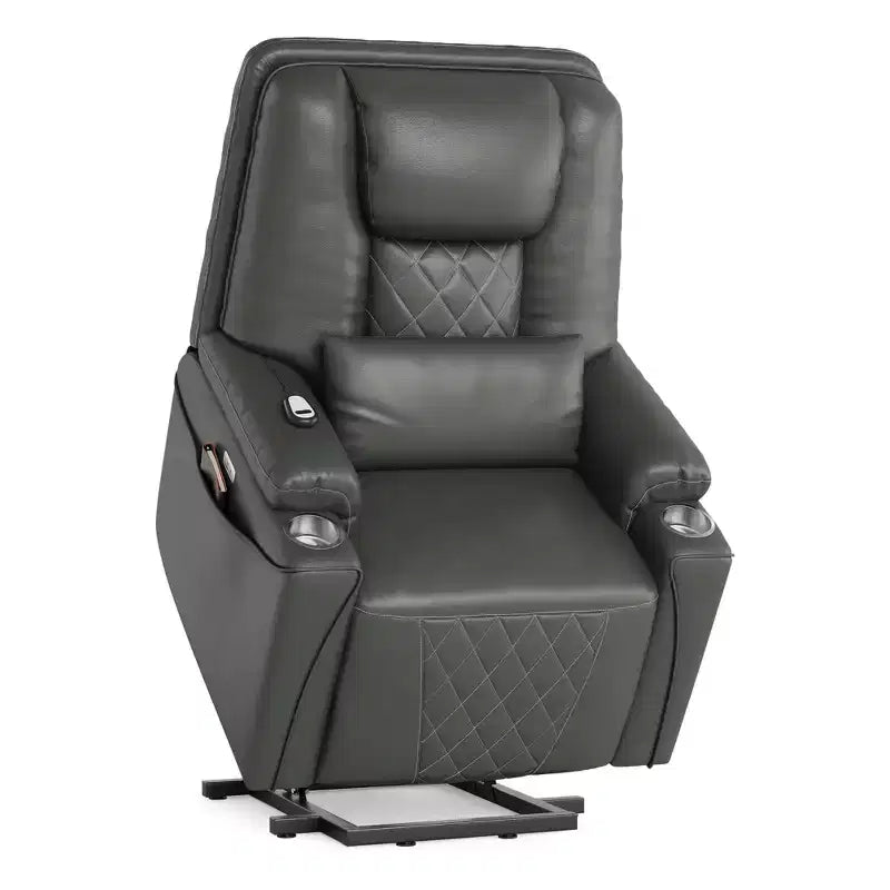 Faux Leather Power Lift Recliner Chair, 3-Position, 1-Seat