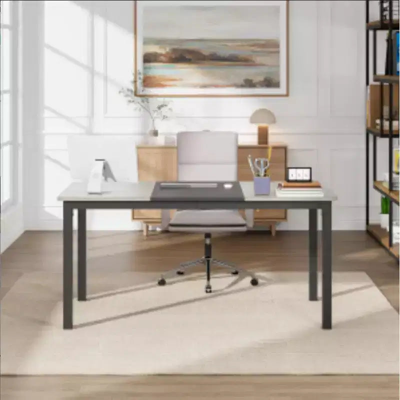 Black & Grey Industrial Single-Person Writing Desk