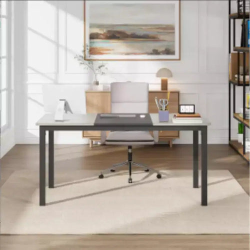 Black & Grey Industrial Single-Person Writing Desk