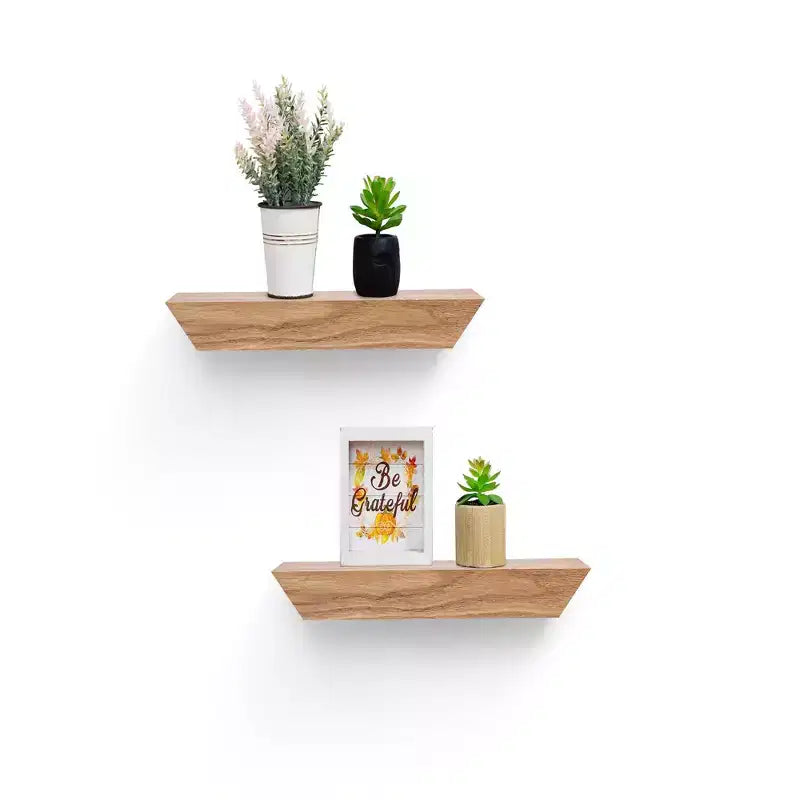 Maple Wood Floating Wall Shelf, Single, Invisible Bracket, 11.81"