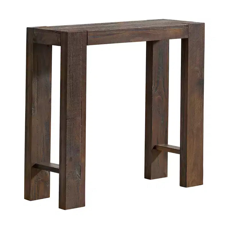Black / Brown / Oak Solid Wood Narrow Console Table, Modern Farmhouse Style, 1-Person Use