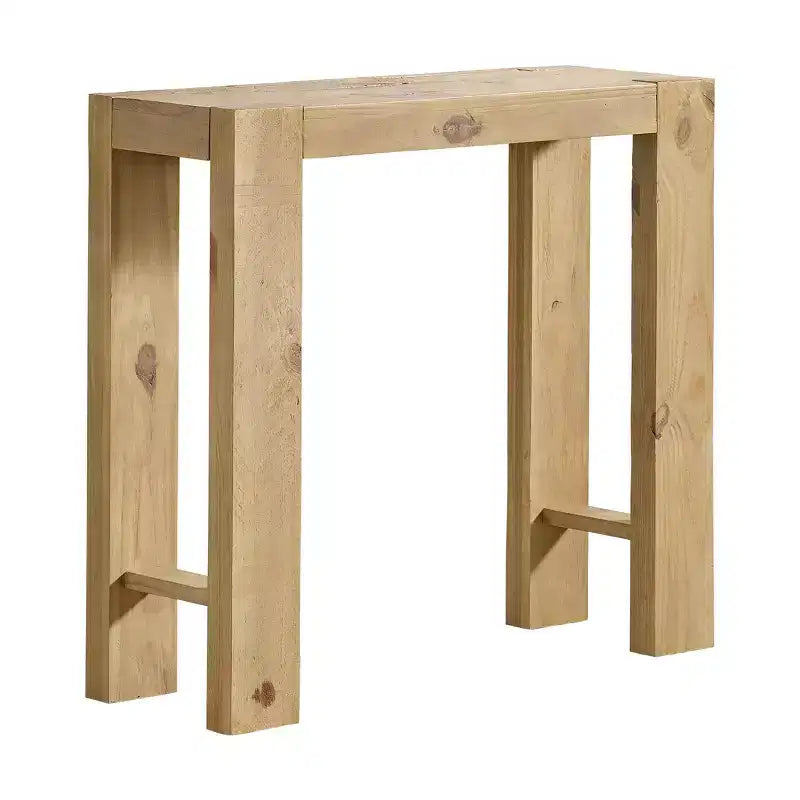 Black / Brown / Oak Solid Wood Narrow Console Table, Modern Farmhouse Style, 1-Person Use