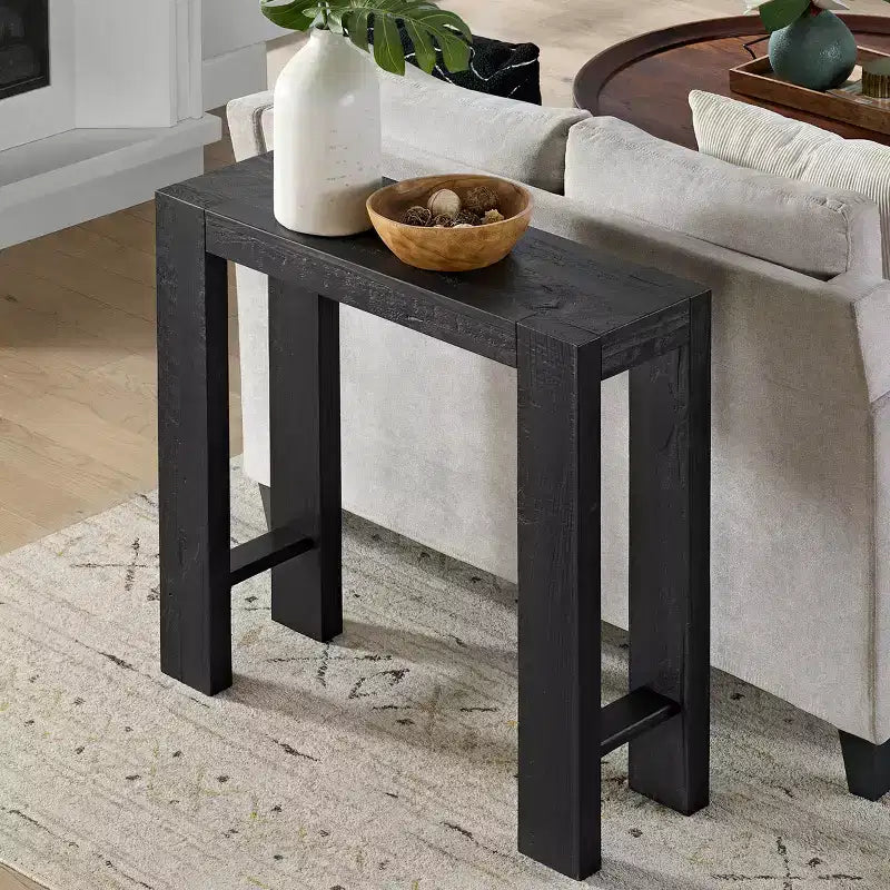 Alaterre Furniture Classic Solid Wood Console Table - 36 Inch Modern Farmhouse Small Entryway Table