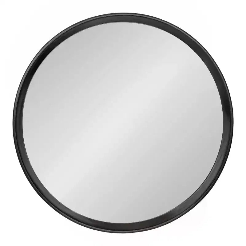 Kate and Laurel Prema Wood Framed Mirror, Black, 28 Diameter