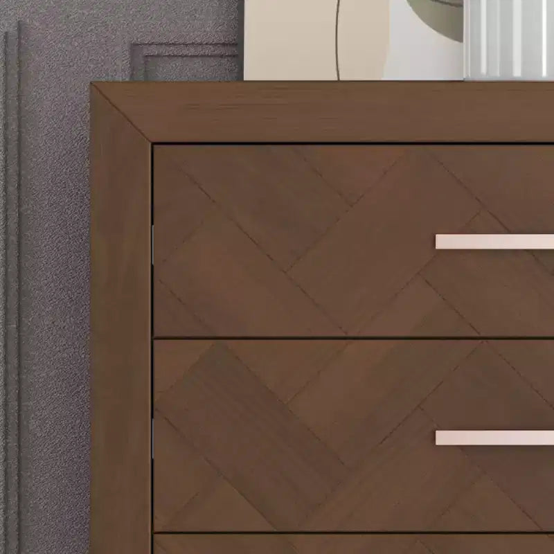 Crescent Gray / Toasted Chestnut 5-Drawer Chest for 1 Person, Nursery & Bedroom