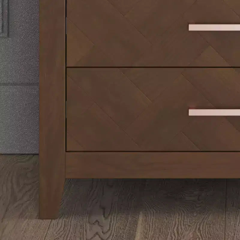 Crescent Gray / Toasted Chestnut 5-Drawer Chest for 1 Person, Nursery & Bedroom