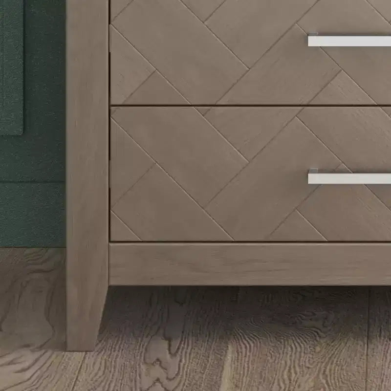 Crescent Gray / Toasted Chestnut 5-Drawer Chest for 1 Person, Nursery & Bedroom