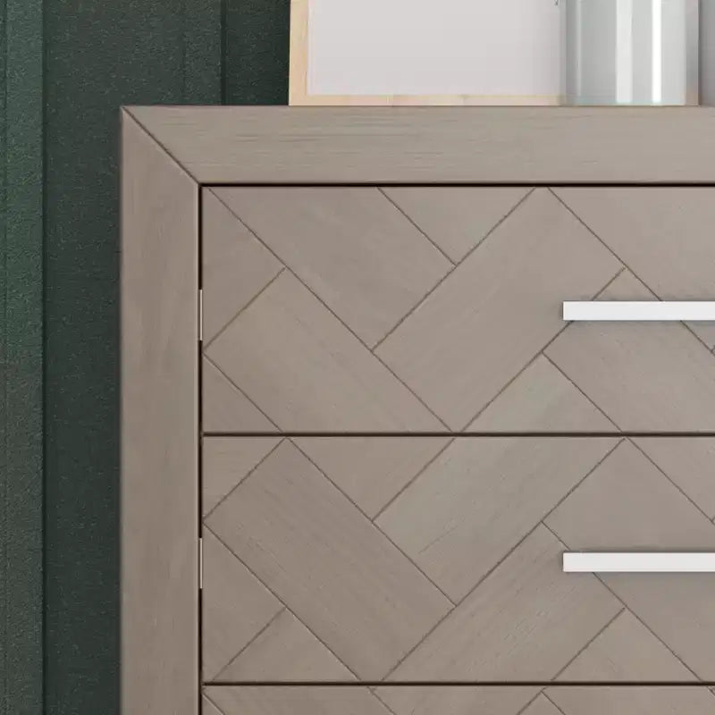 Crescent Gray / Toasted Chestnut 5-Drawer Chest for 1 Person, Nursery & Bedroom