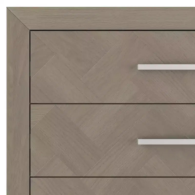 Crescent Gray / Toasted Chestnut 5-Drawer Chest for 1 Person, Nursery & Bedroom