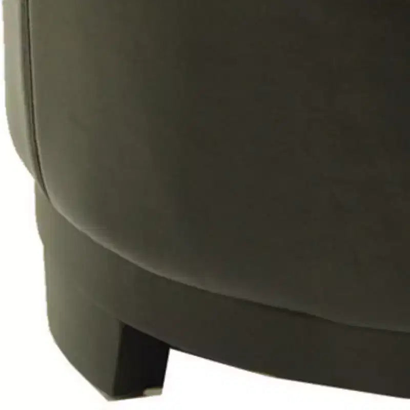Round Flip-Top Storage Ottoman, Black/Red, Seats 1