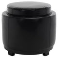 Round Flip Top Storage Ottoman - HUD4045 - Safavieh Couture