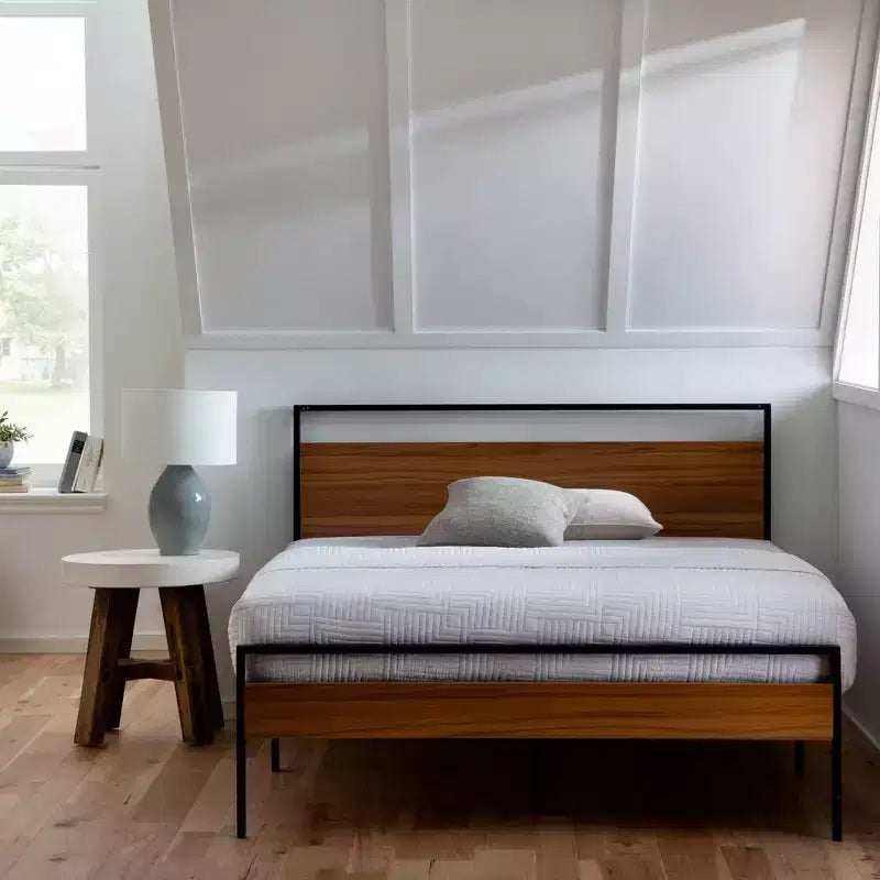 Nora Metal and Wood Platform Bed Frame - Brookside Home