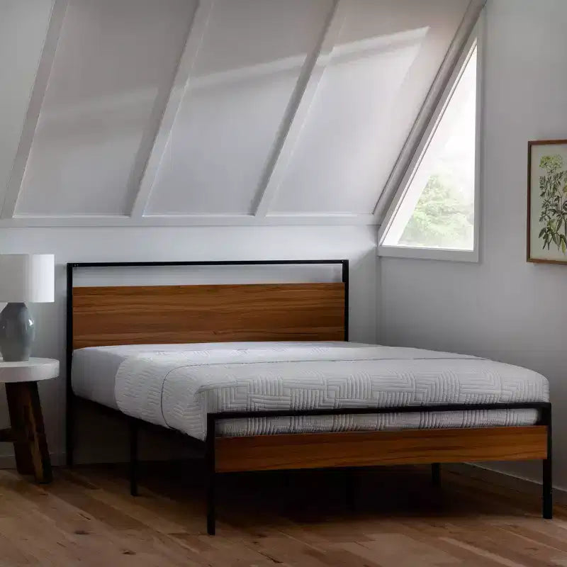 Nora Metal and Wood Platform Bed Frame - Brookside Home
