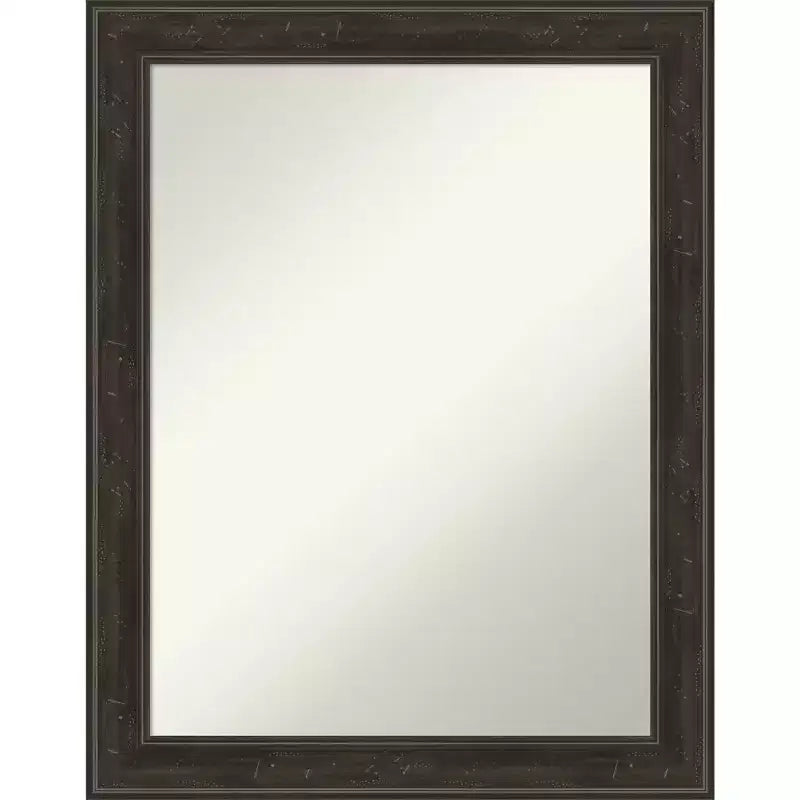 Amanti Art Shipwreck Greywash Narrow Non-Beveled Bathroom Wall Mirror 28 x 22 in.