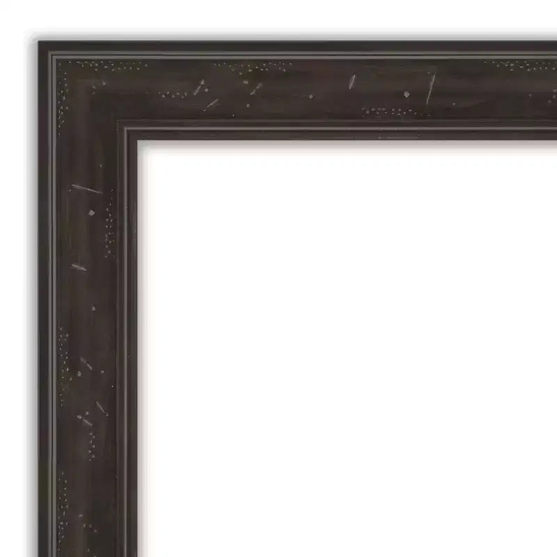 Grey Wash Narrow Frame Rectangle Wall Mirror, 1-Panel